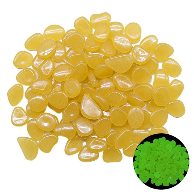 Glow in the Dark Luminous Garden Pebbles Stones