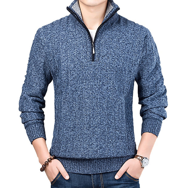 Men's Sweater Casual Pullover Half Zip Sweater