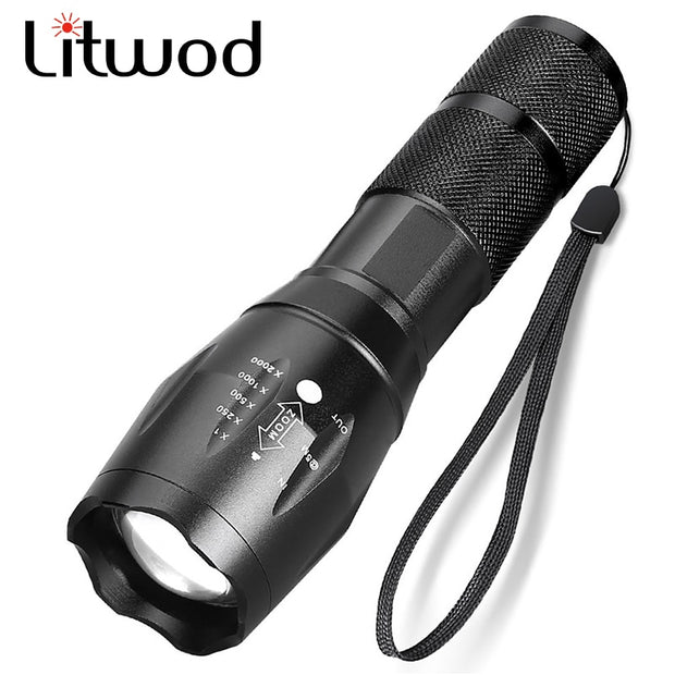 LED Flashlight Aluminum Waterproof Zoomable Torch Tactical Light