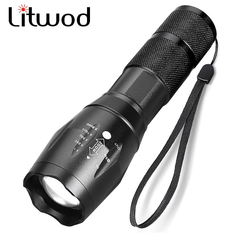 LED Flashlight Aluminum Waterproof Zoomable Torch Tactical Light