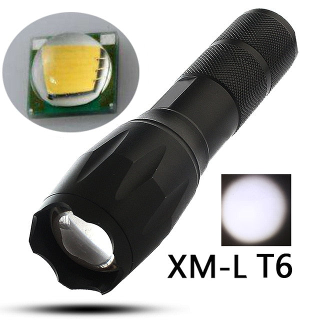 LED Flashlight Aluminum Waterproof Zoomable Torch Tactical Light