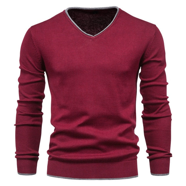 V-neck Men's Sweater Knitwear