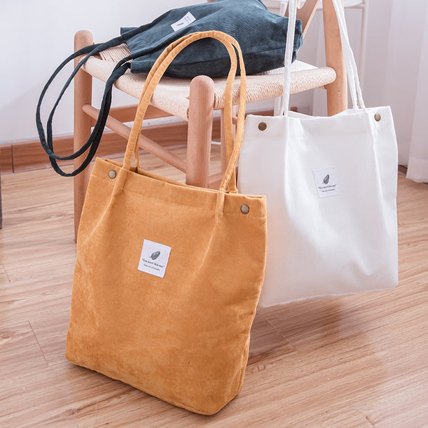 Corduroy Canvas Cloth Shoulder Bag
