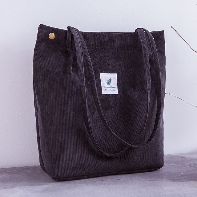 Corduroy Canvas Cloth Shoulder Bag