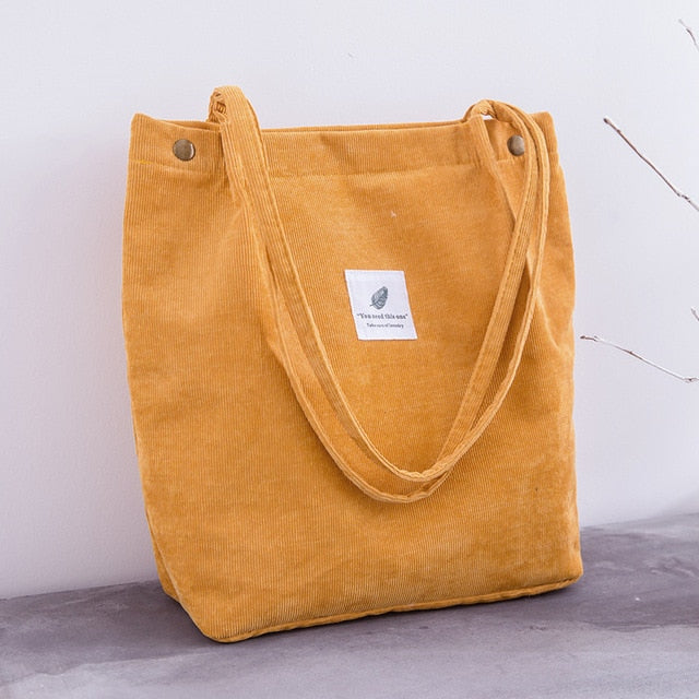 Corduroy Canvas Cloth Shoulder Bag