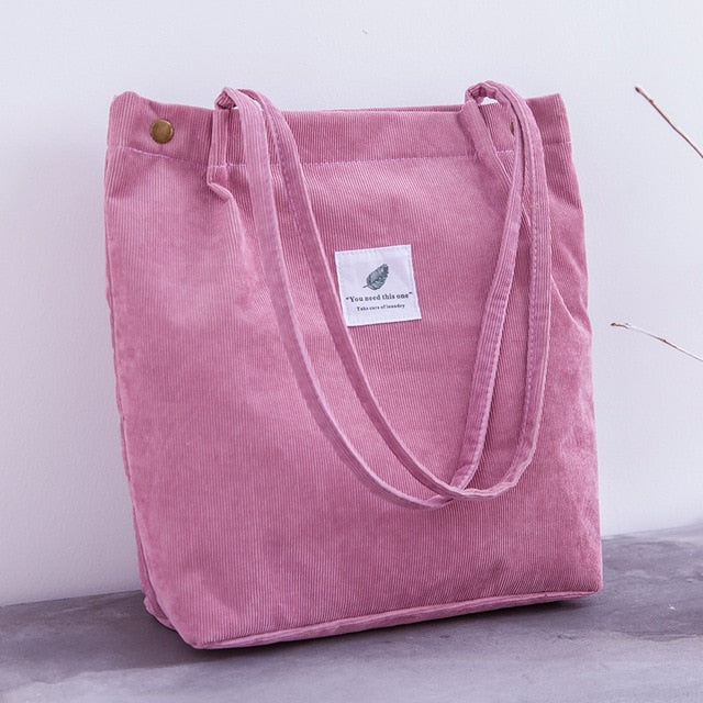 Corduroy Canvas Cloth Shoulder Bag