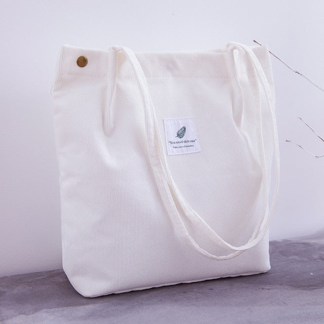 Corduroy Canvas Cloth Shoulder Bag