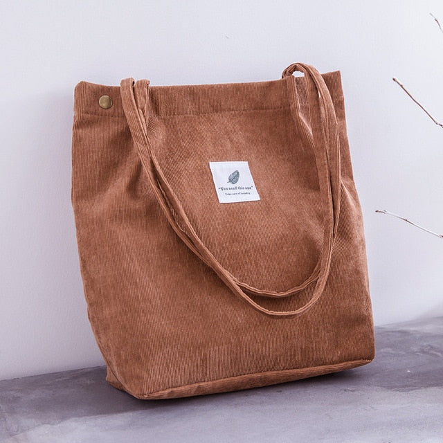 Corduroy Canvas Cloth Shoulder Bag