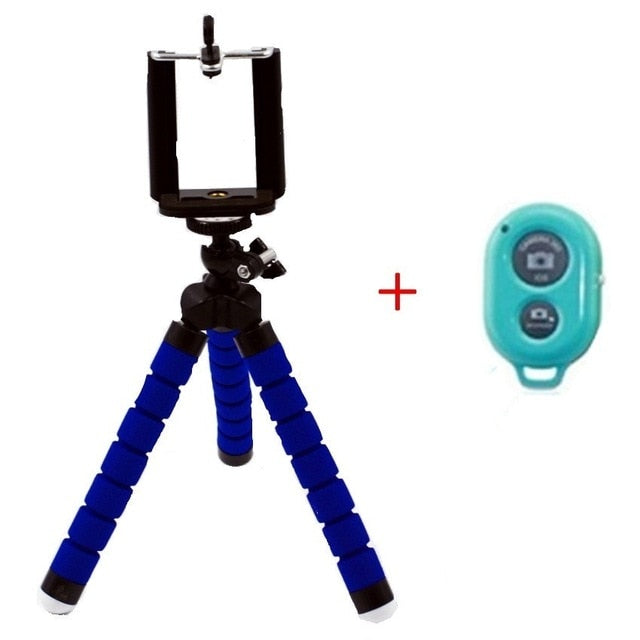 Mobile Phone Holder Flexible Tripod with Remote Control
