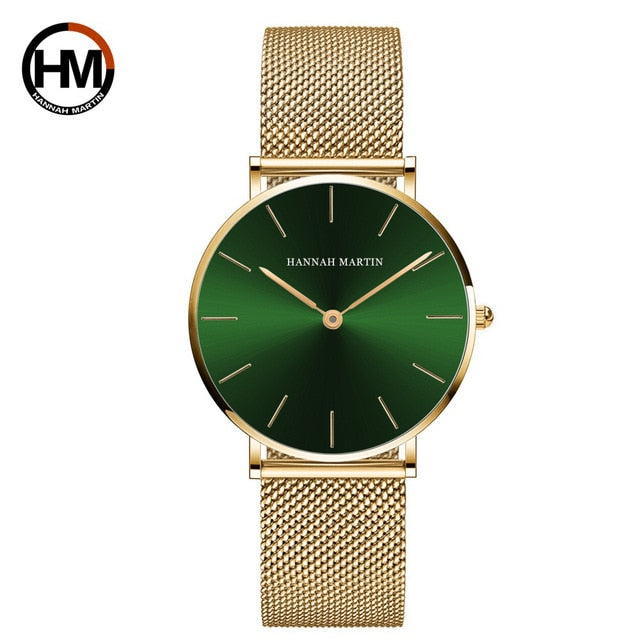 Quartz Movement 36mm  Stainless Steel Mesh Rose Gold Watch