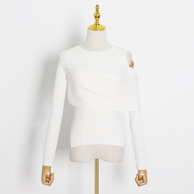 Patchwork Striped O-Neck Long Sleeve Pullover Sweater