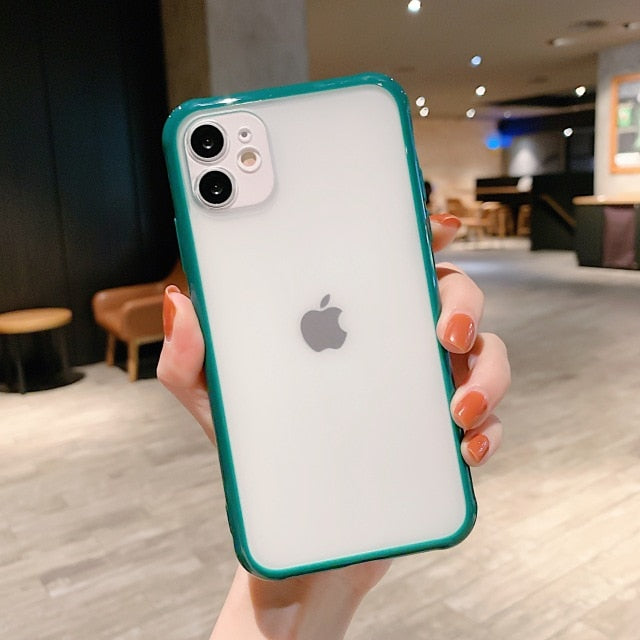 Shockproof Armor Transparent Phone Case For iPhone 12 11 Pro X Xs MAX XR 6 6s 7 8 Plus Camera Protection