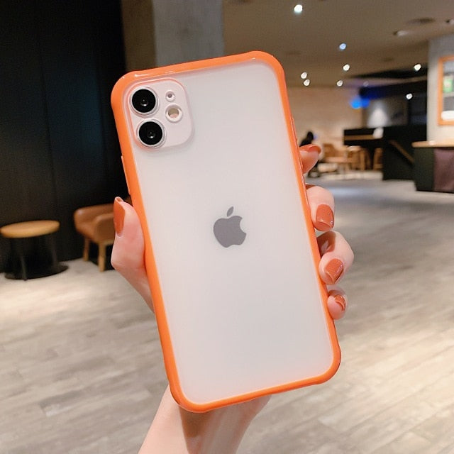 Shockproof Armor Transparent Phone Case For iPhone 12 11 Pro X Xs MAX XR 6 6s 7 8 Plus Camera Protection