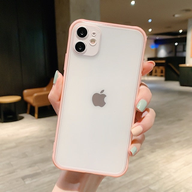 Shockproof Armor Transparent Phone Case For iPhone 12 11 Pro X Xs MAX XR 6 6s 7 8 Plus Camera Protection