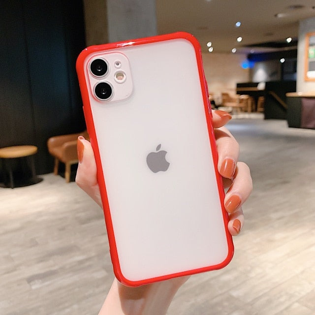 Shockproof Armor Transparent Phone Case For iPhone 12 11 Pro X Xs MAX XR 6 6s 7 8 Plus Camera Protection