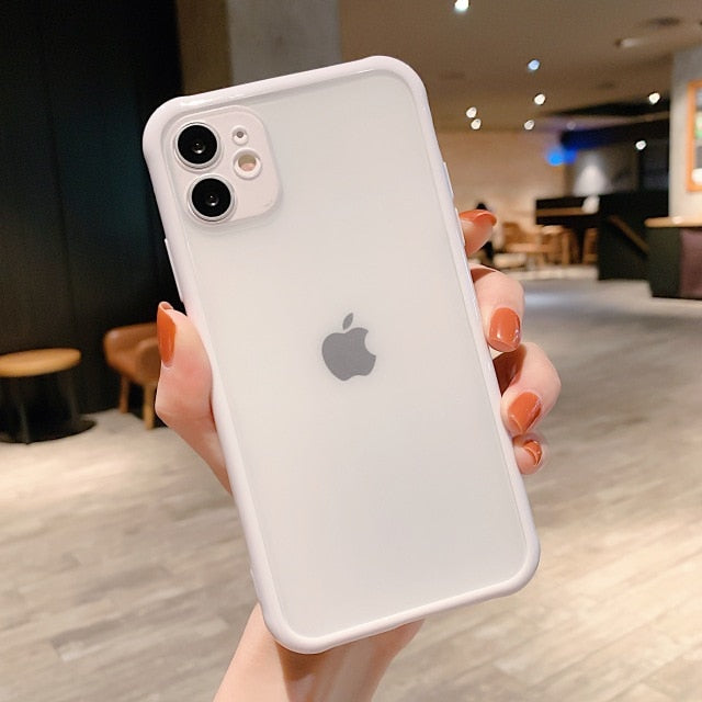Shockproof Armor Transparent Phone Case For iPhone 12 11 Pro X Xs MAX XR 6 6s 7 8 Plus Camera Protection