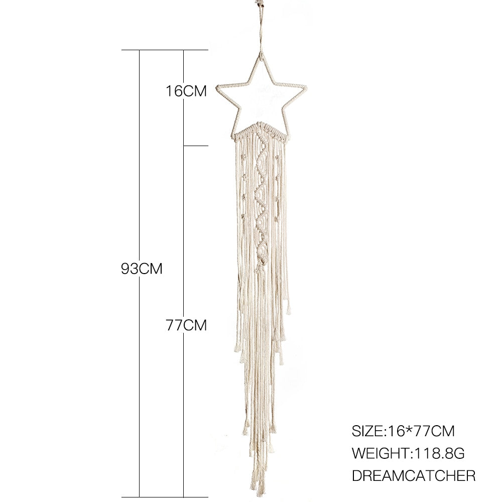 Star & Moon Macrame Dream Catcher