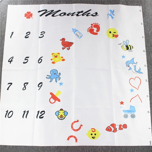 Monthly Growth Milestone Baby Blanket Photography