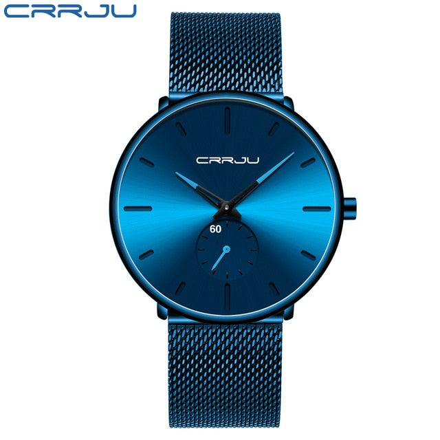 Quartz Casual Slim Mesh Steel Waterproof Sport Watch