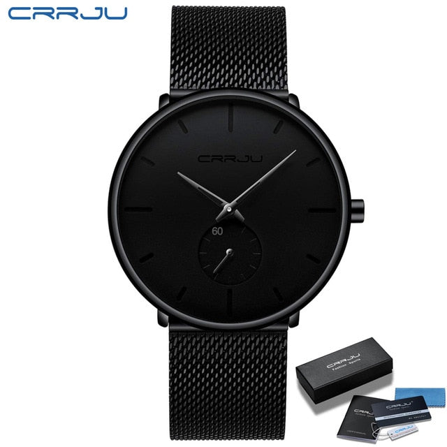 Quartz Casual Slim Mesh Steel Waterproof Sport Watch