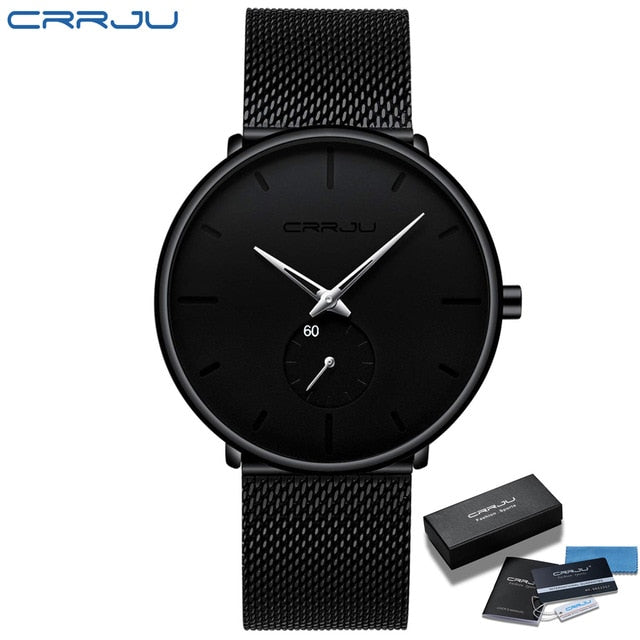 Quartz Casual Slim Mesh Steel Waterproof Sport Watch