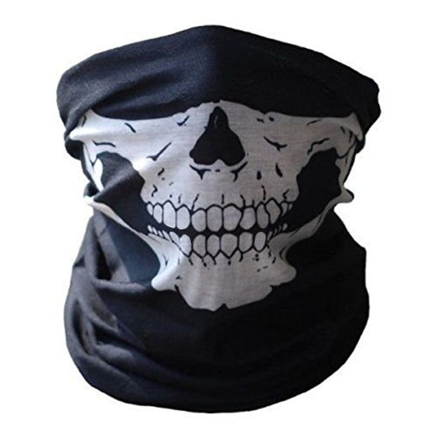 Black Skull Bandana Face Mask