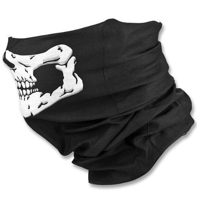 Black Skull Bandana Face Mask
