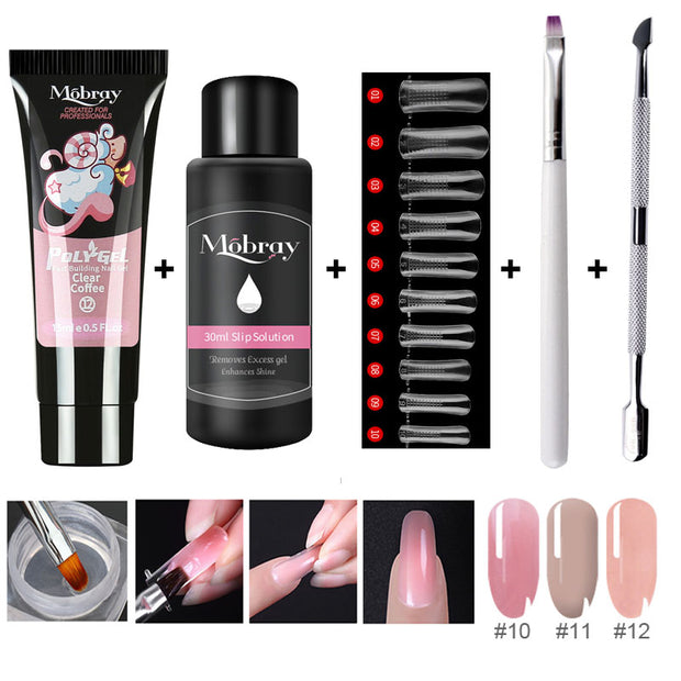 5PCS Poly Extension Gel Set Nail Art French Nail Art