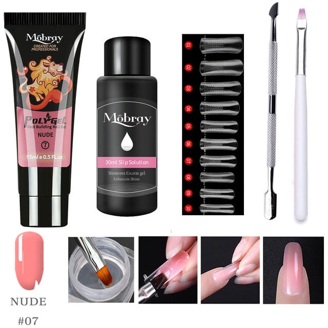 5PCS Poly Extension Gel Set Nail Art French Nail Art