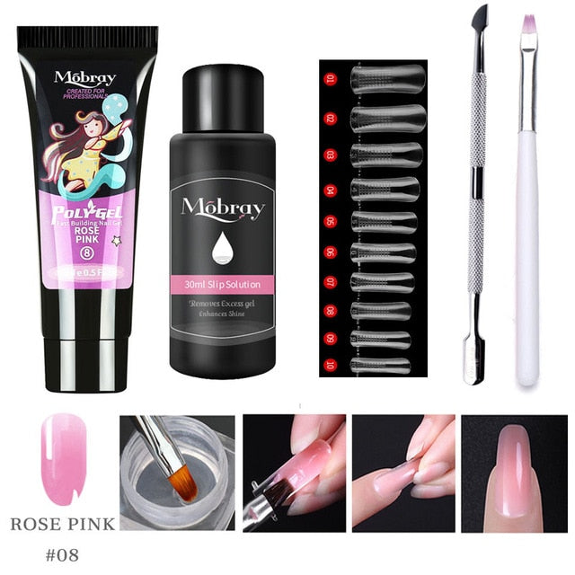 5PCS Poly Extension Gel Set Nail Art French Nail Art