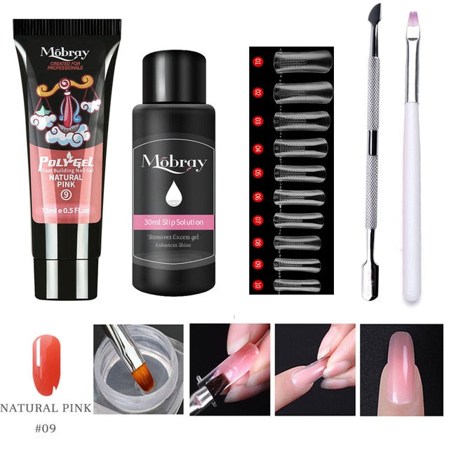 5PCS Poly Extension Gel Set Nail Art French Nail Art