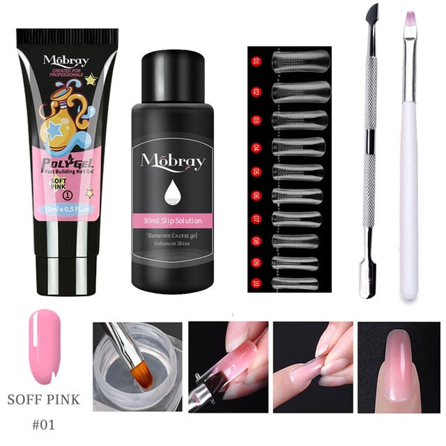 5PCS Poly Extension Gel Set Nail Art French Nail Art
