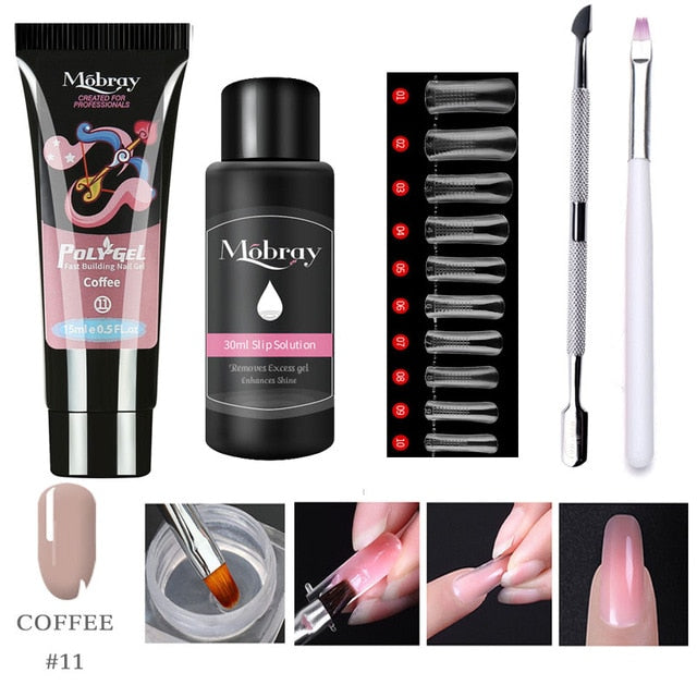 5PCS Poly Extension Gel Set Nail Art French Nail Art