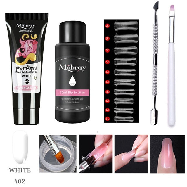 5PCS Poly Extension Gel Set Nail Art French Nail Art