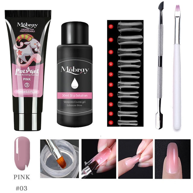 5PCS Poly Extension Gel Set Nail Art French Nail Art
