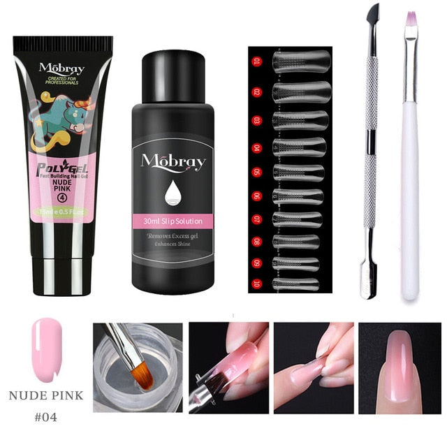 5PCS Poly Extension Gel Set Nail Art French Nail Art
