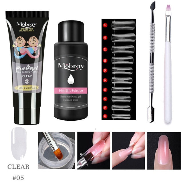 5PCS Poly Extension Gel Set Nail Art French Nail Art