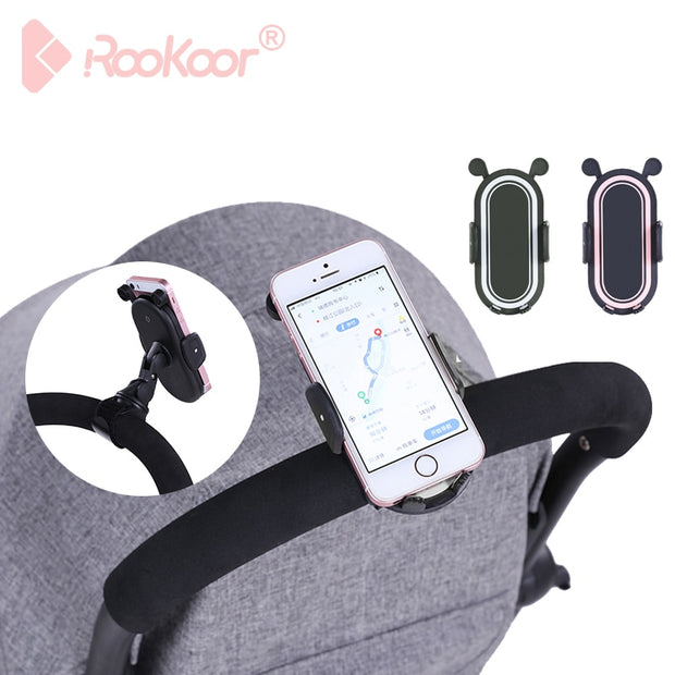 360 Degree Rotate Baby Stroller Accessories Phone Holder