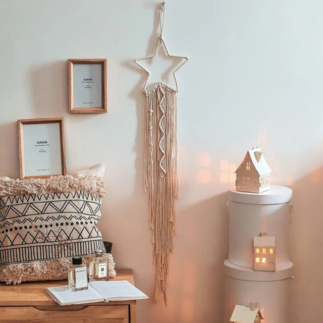 Star & Moon Macrame Dream Catcher