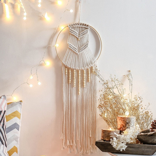 Star & Moon Macrame Dream Catcher