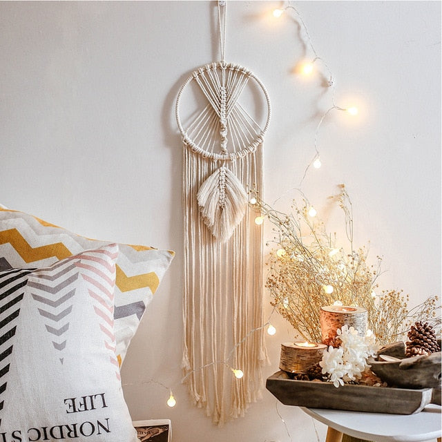 Star & Moon Macrame Dream Catcher