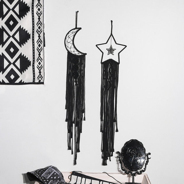 Star & Moon Macrame Dream Catcher