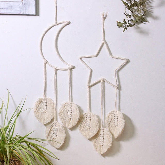 Star & Moon Macrame Dream Catcher