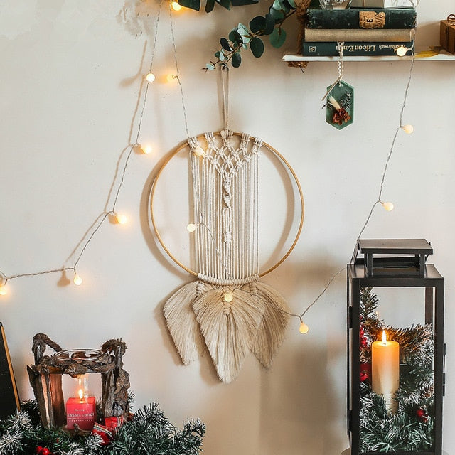 Star & Moon Macrame Dream Catcher