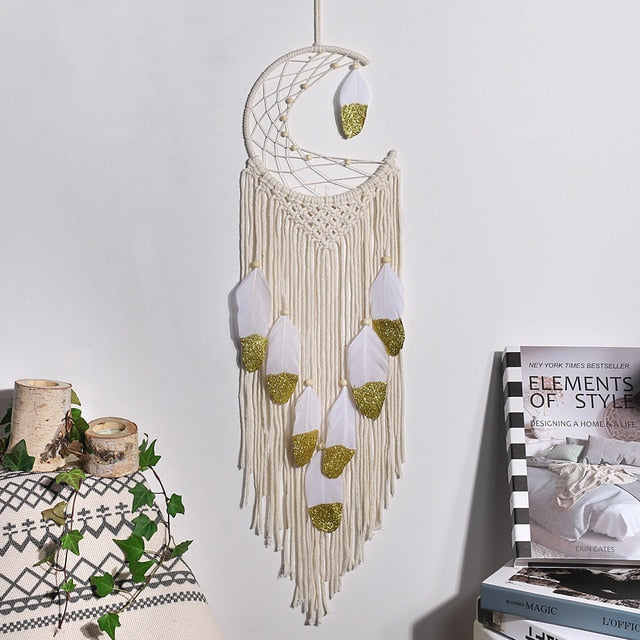 Star & Moon Macrame Dream Catcher