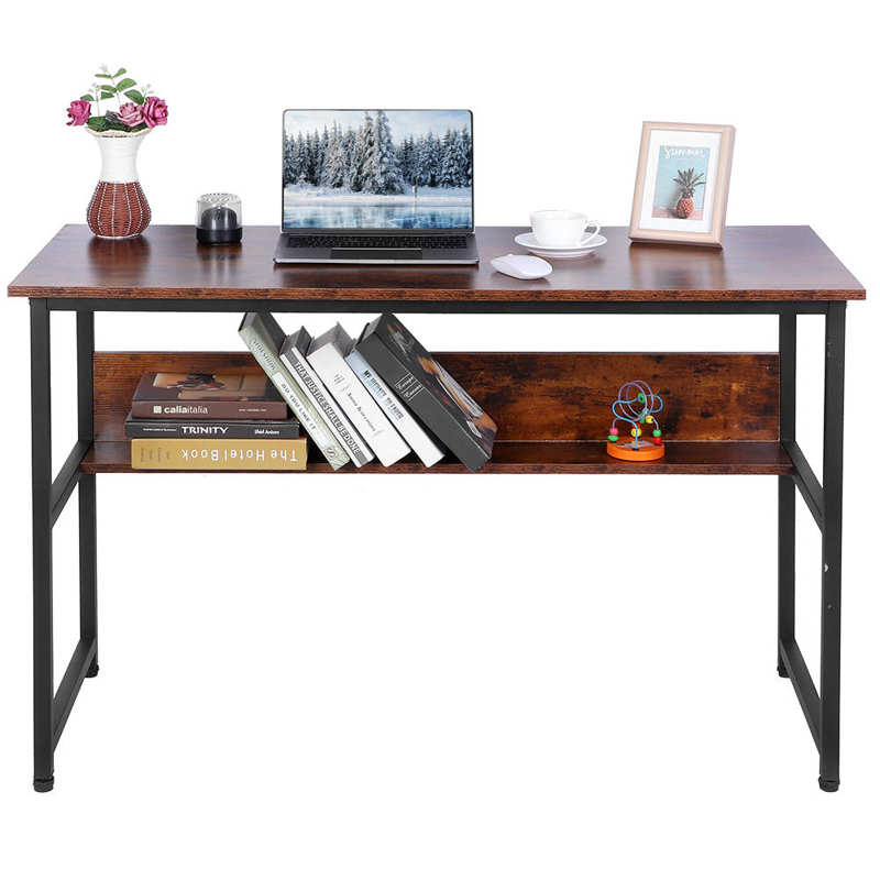 Computer Desk PC Workstation Study Writing Table Shelf Adjustable Leg Pads for Home Office Desk Universal Laptop Stand